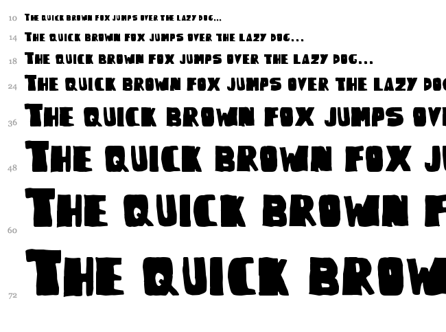Woodcutter Rude Press font waterfall
